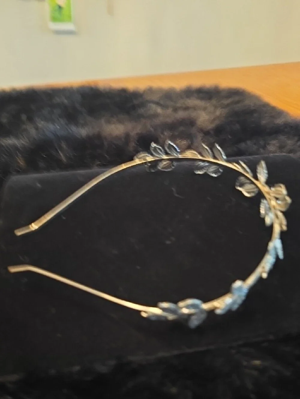 Silver Leaf Motif Headband for Women